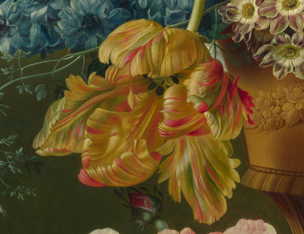 Detail from Paulus Theodorus van Brussel, 'Flowers in a Vase', 1792