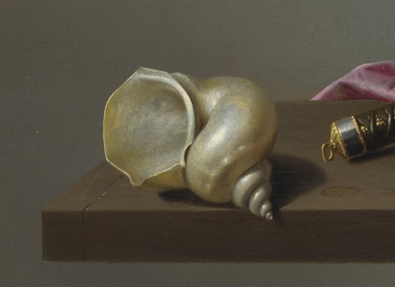 
Detail from Harmen Steenwyck, 'Still Life: An Allegory of the Vanities of Human Life', about 1640