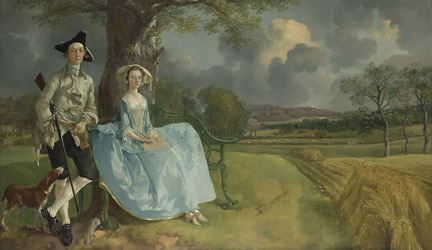 Detail from Thomas Gainsborough, ‘Mr and Mrs Andrews’, about 1750 © The National Gallery, London
