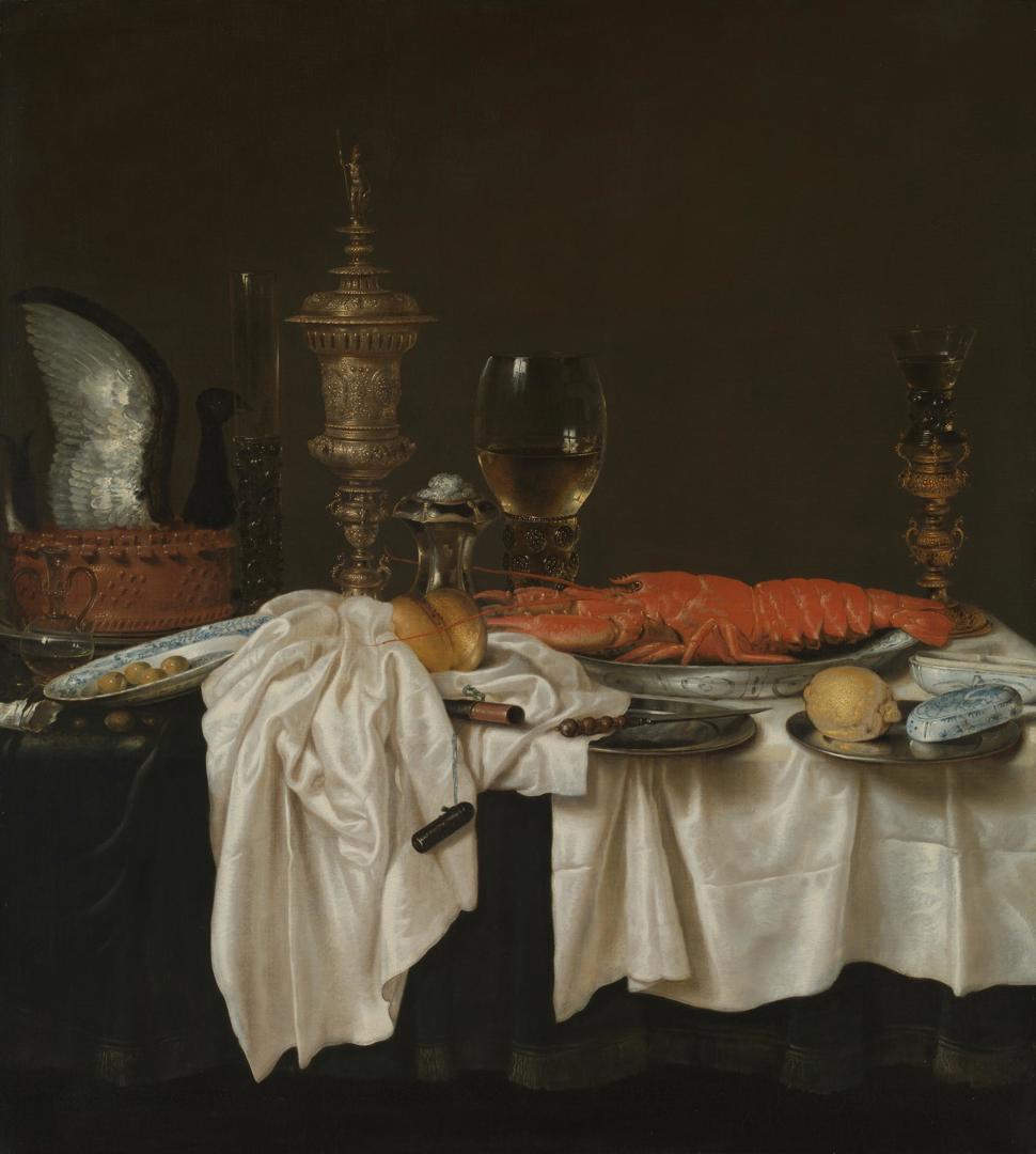 Still Life with a Lobster by Willem Claesz. Heda