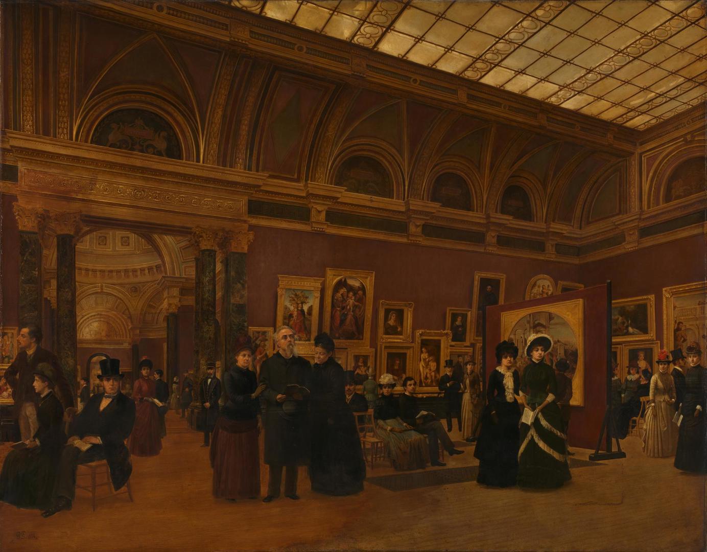 The National Gallery 1886, Interior of Room 32 by Giuseppe Gabrielli