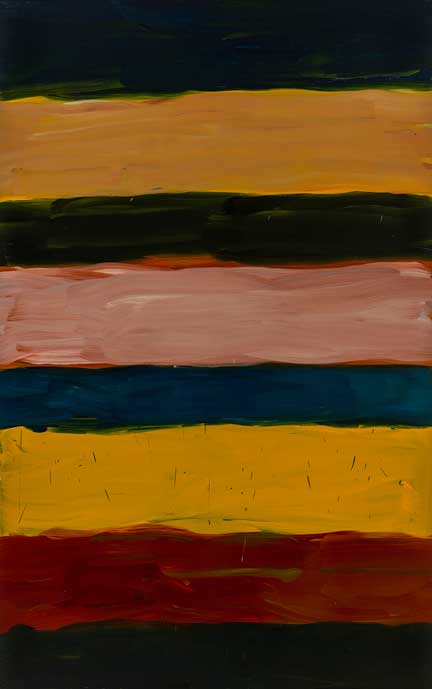 Sean Scully, Landline China 8, 2018, Oil on aluminium, 300 × 190 cm, Private collection (SS3506), © Sean Scully. Photo: courtesy the artist