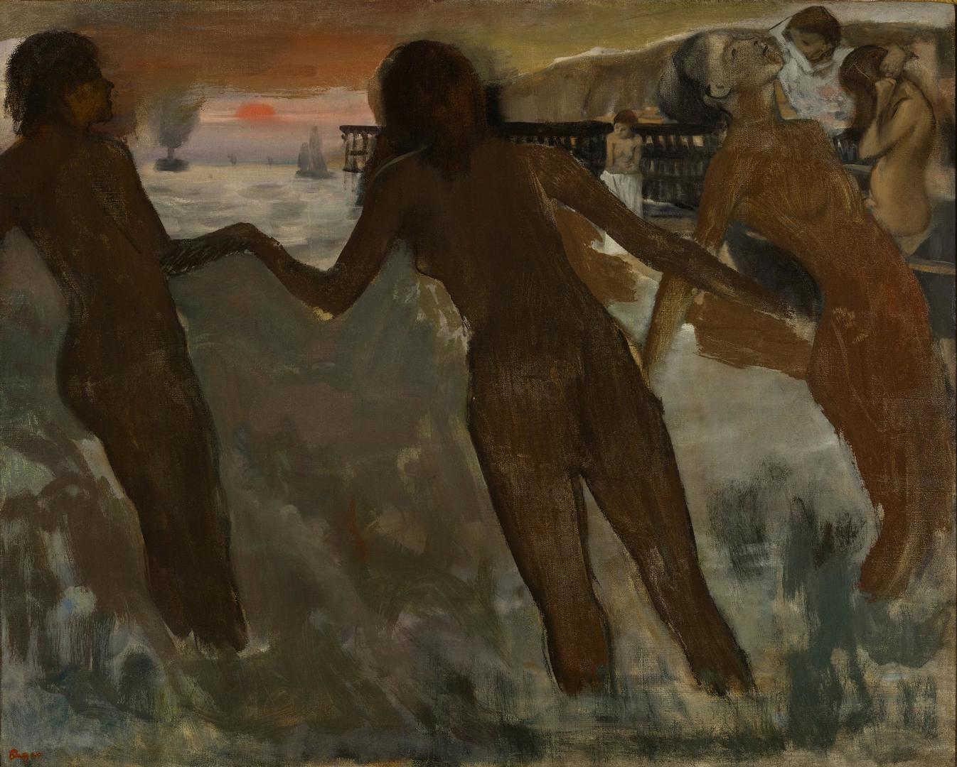 Peasant Girls bathing in the Sea at Dusk by Hilaire-Germain-Edgar Degas