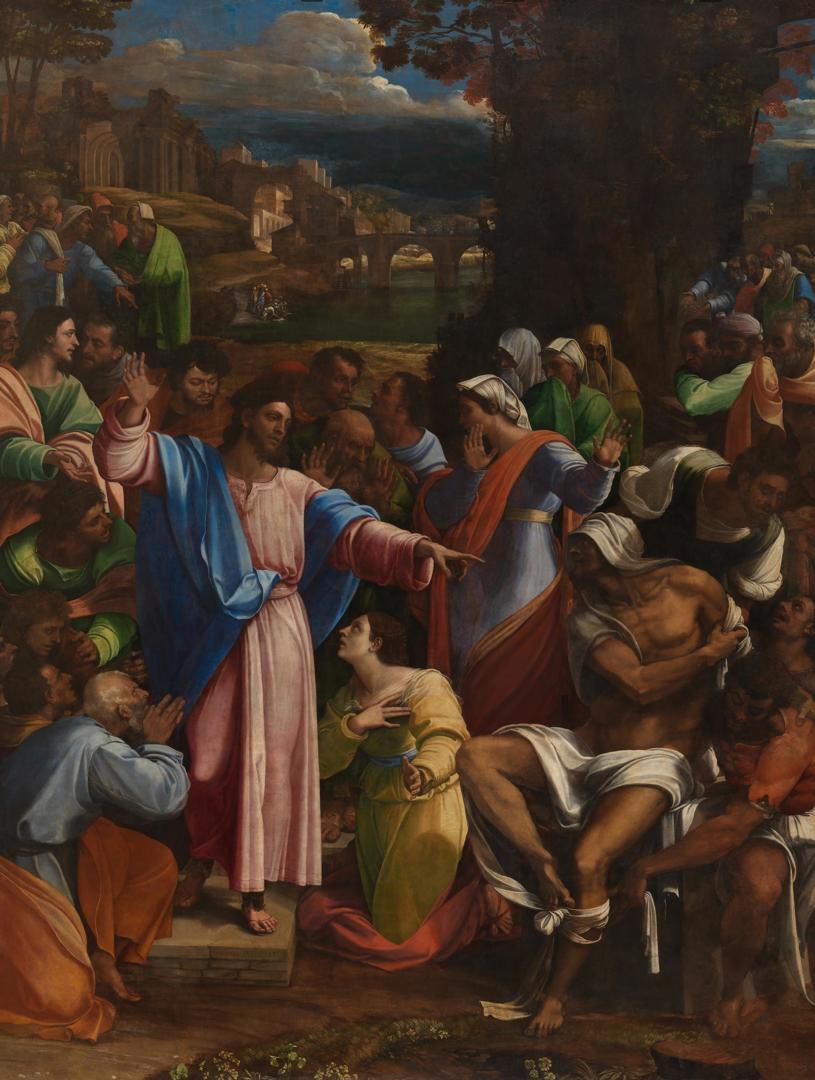 The Raising of Lazarus by Sebastiano del Piombo, incorporating designs by Michelangelo
