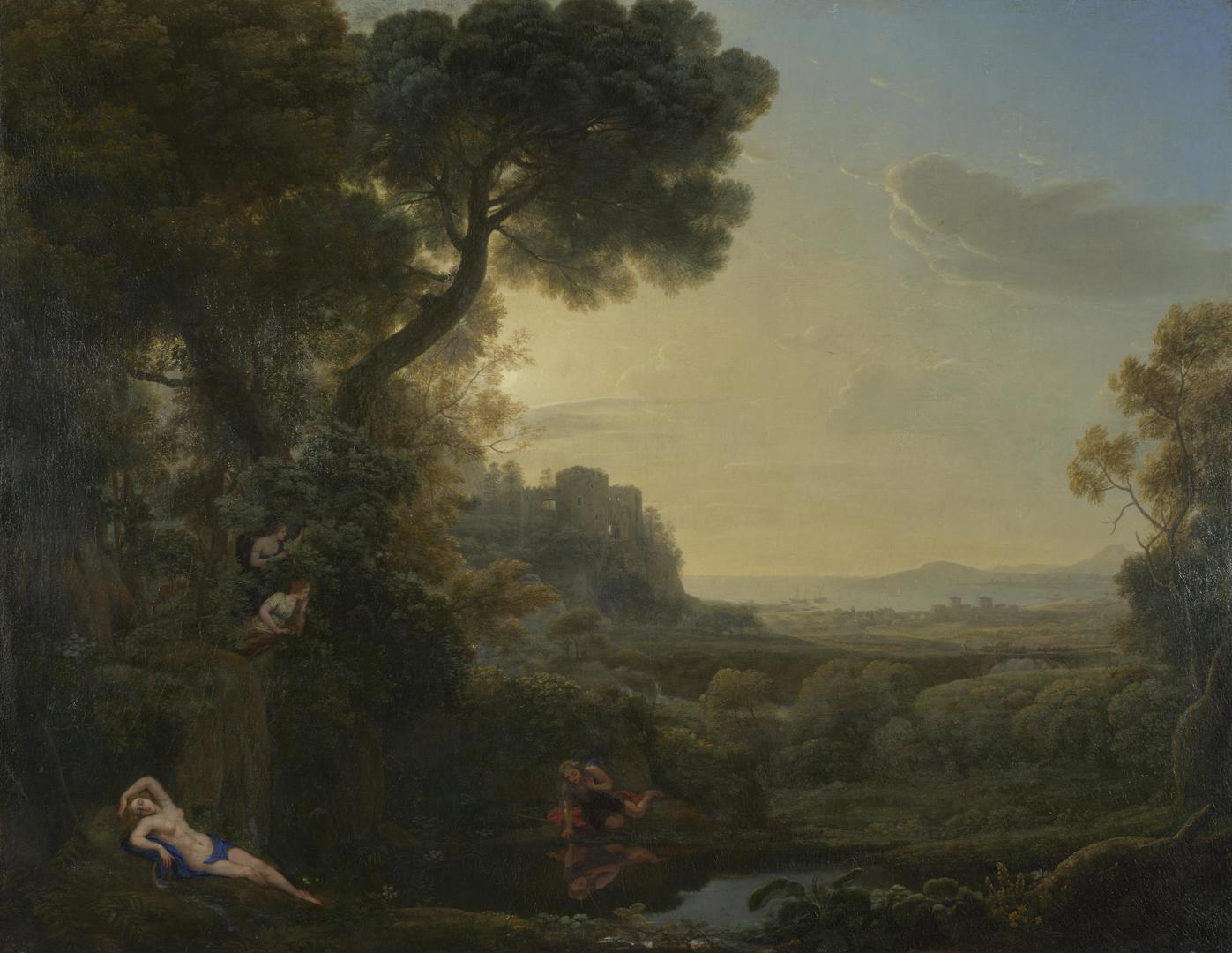 Landscape with Narcissus and Echo by Claude