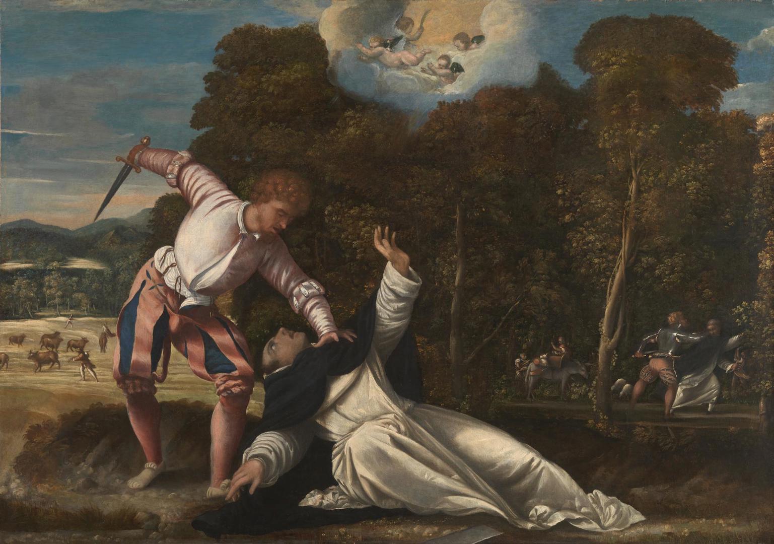 The Death of Saint Peter Martyr by Probably by Bernardino da Asola