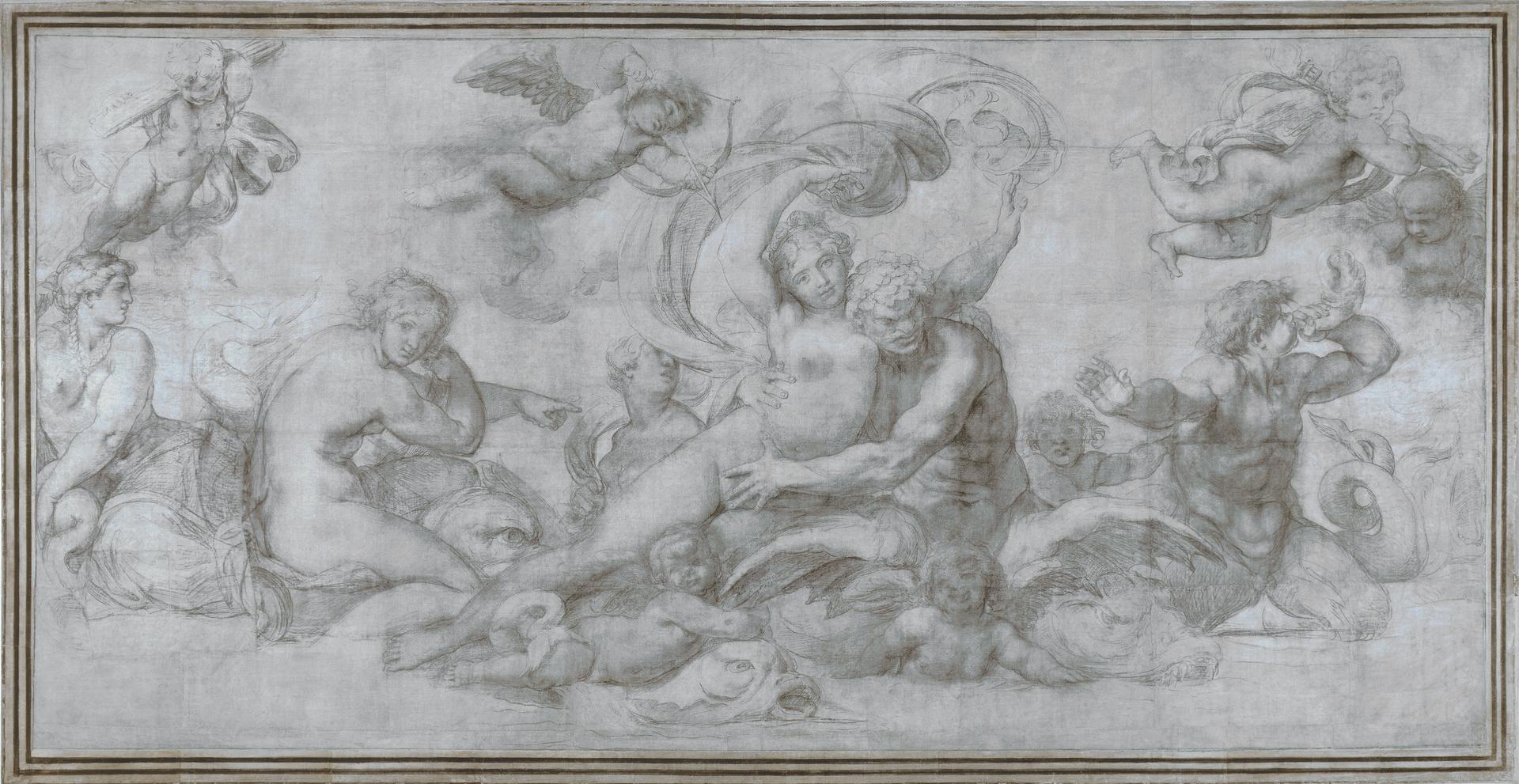 A Woman borne off by a Sea God (?) by Agostino Carracci