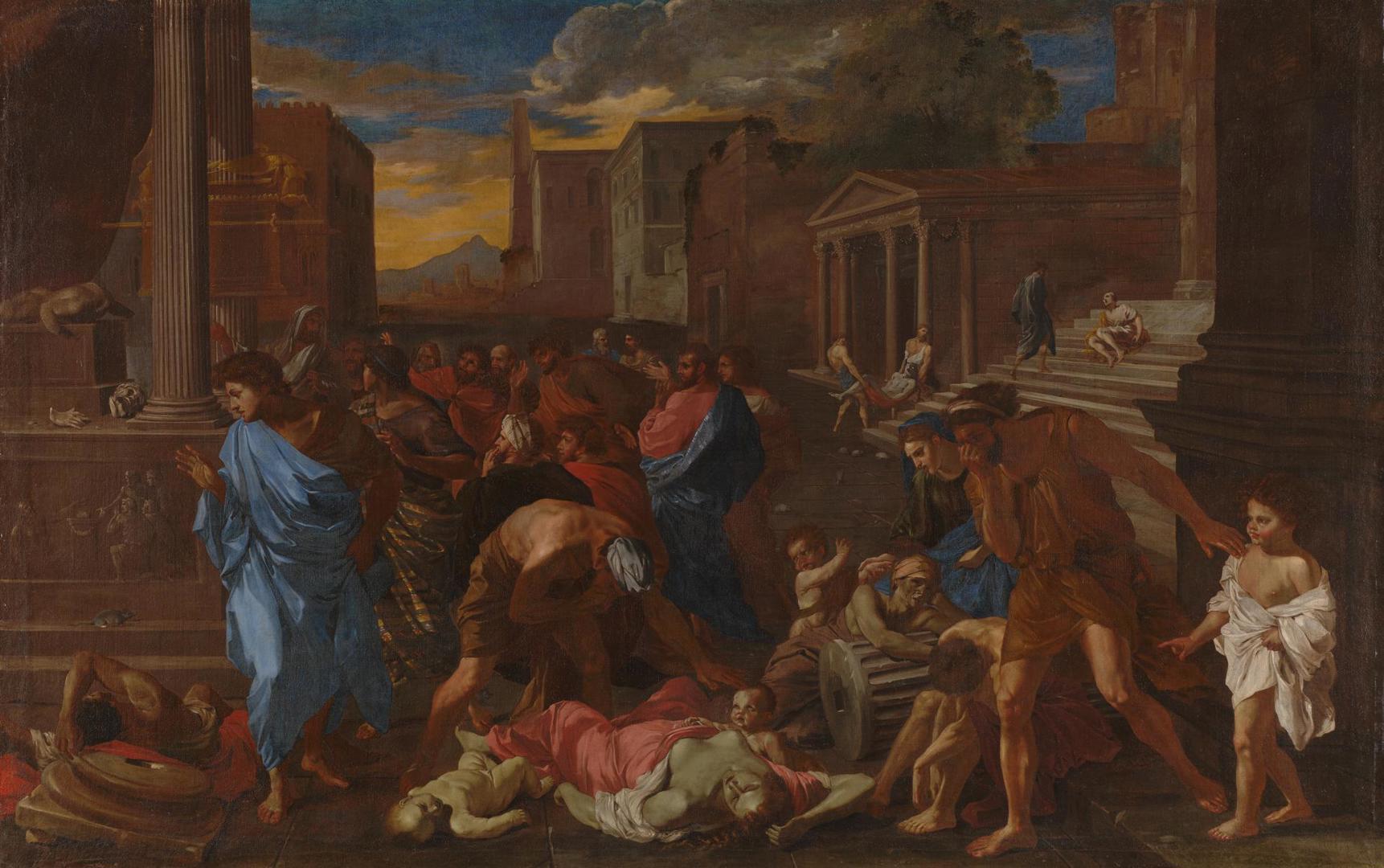 The Plague at Ashdod (after Poussin) by Angelo Caroselli