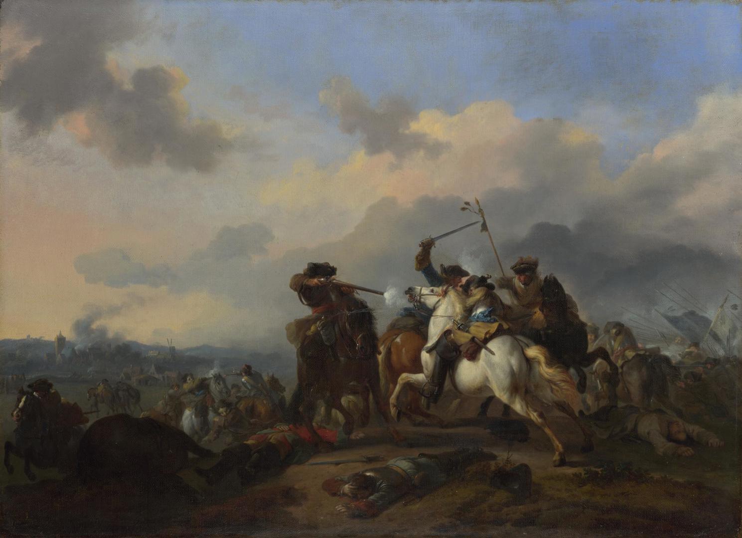 A Battle by Jan van Huchtenburgh