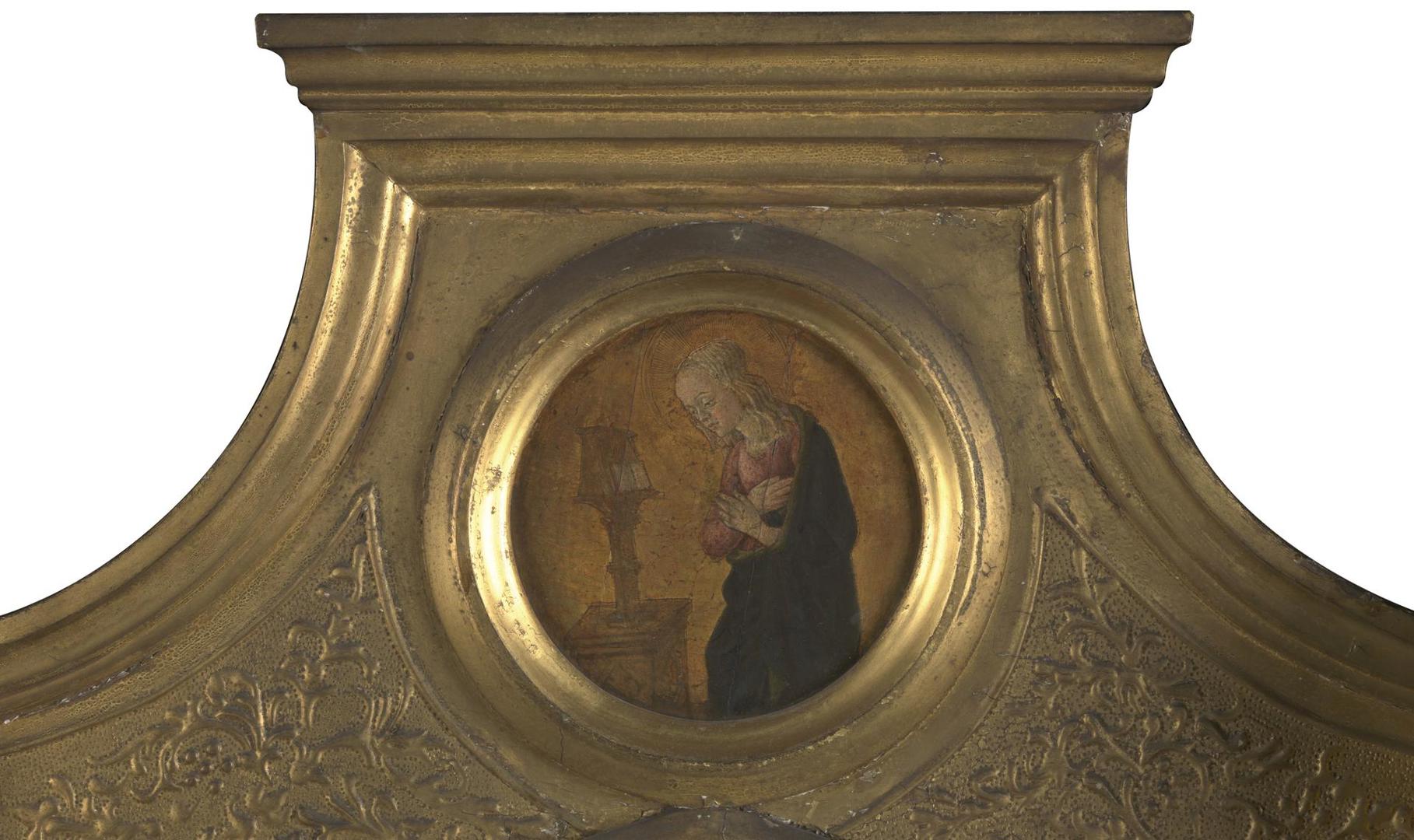 The Annunciate Virgin: Frame Roundel (right) by Probably by Jacopo di Antonio (Master of Pratovecchio?)