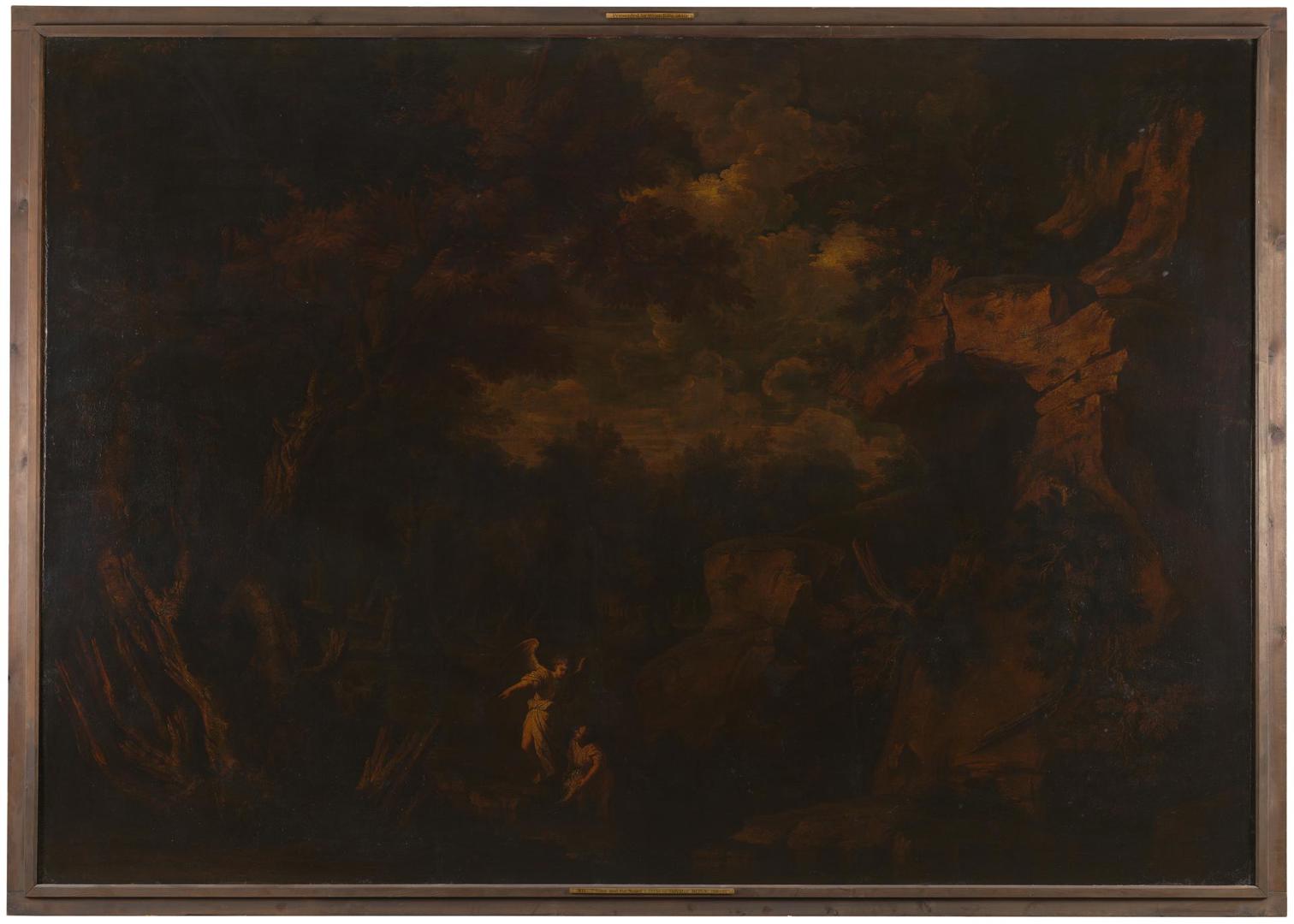 Tobias and the Angel by Style of Salvator Rosa