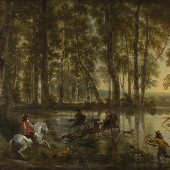 A Stag Hunt in a Forest
