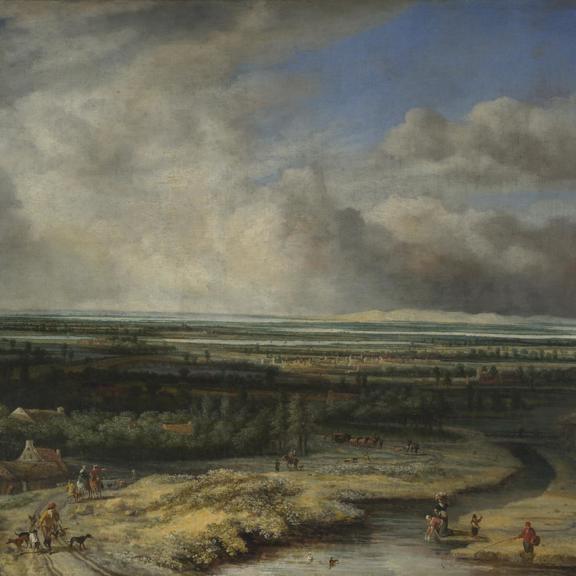 An Extensive Landscape with a Hawking Party