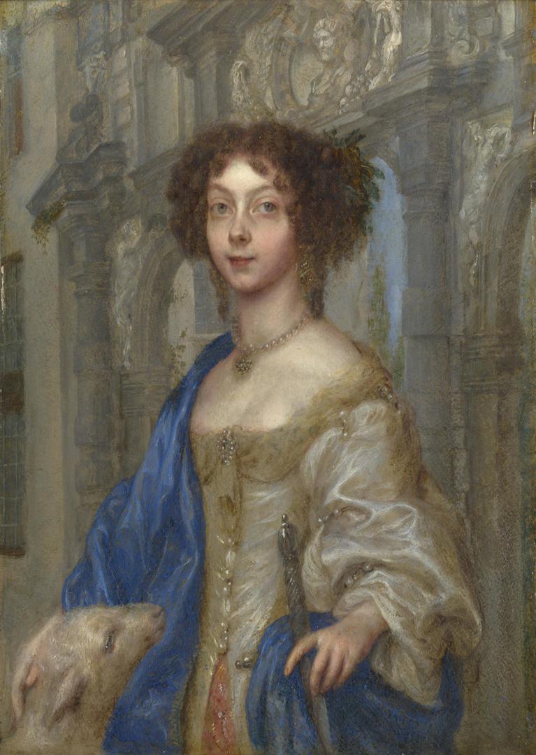 Portrait of a Woman as Saint Agnes by Gonzales Coques