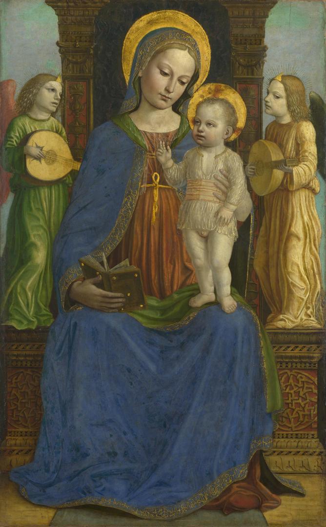 The Virgin and Child with Two Angels by Bernardino Bergognone