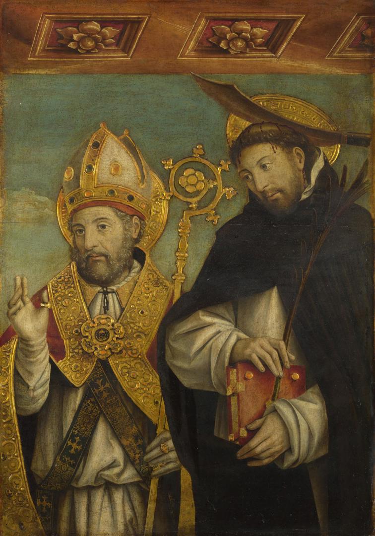 Saint Peter Martyr and a Bishop Saint (Saint Evasio?) by Giovanni Martino Spanzotti