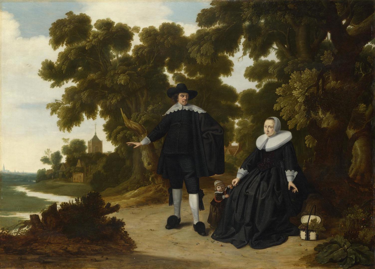 Portrait of Jan van Hensbeeck, his Wife and a Child by G. Donck