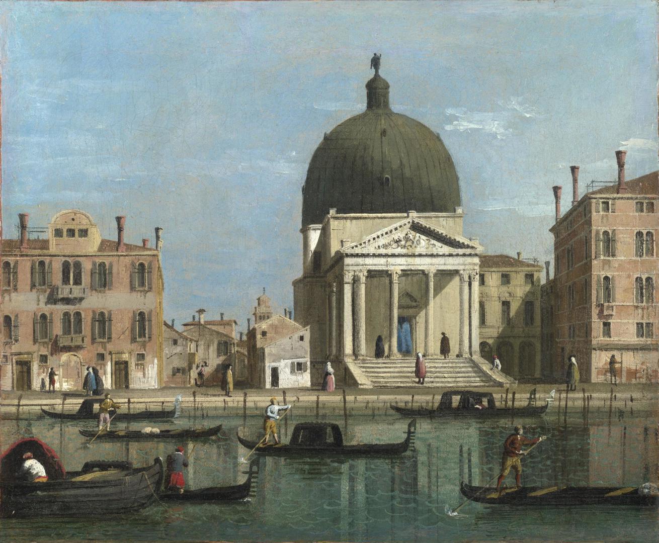 Venice: S. Simeone Piccolo by Follower of Canaletto