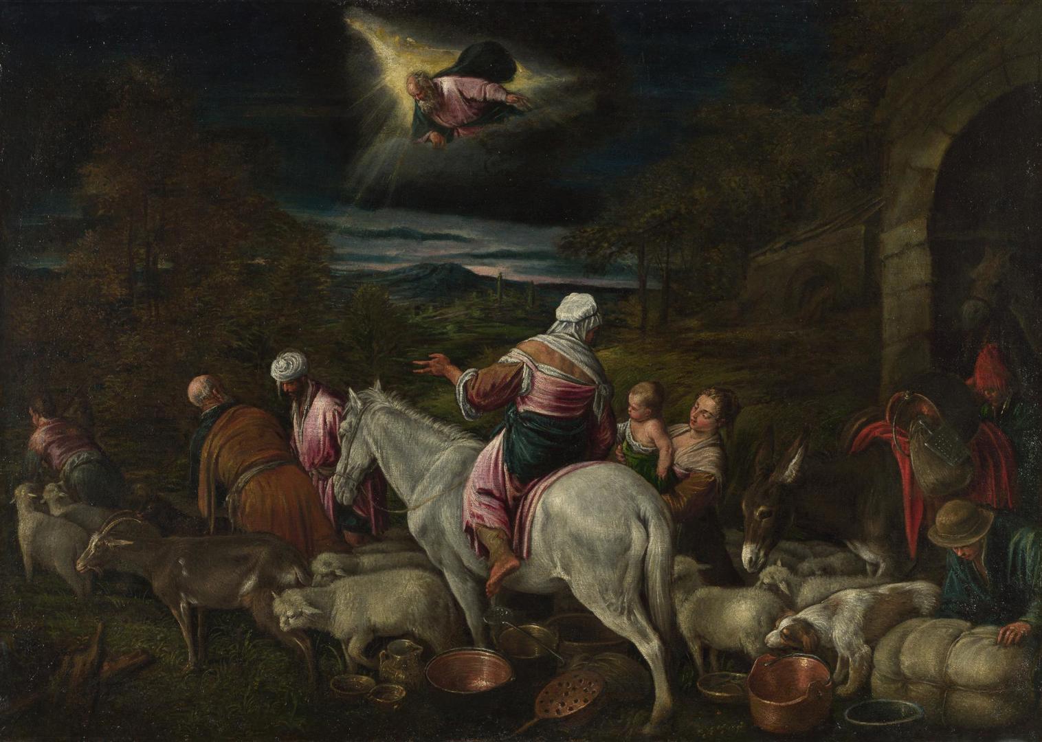 The Departure of Abraham by Workshop or imitator of Jacopo Bassano