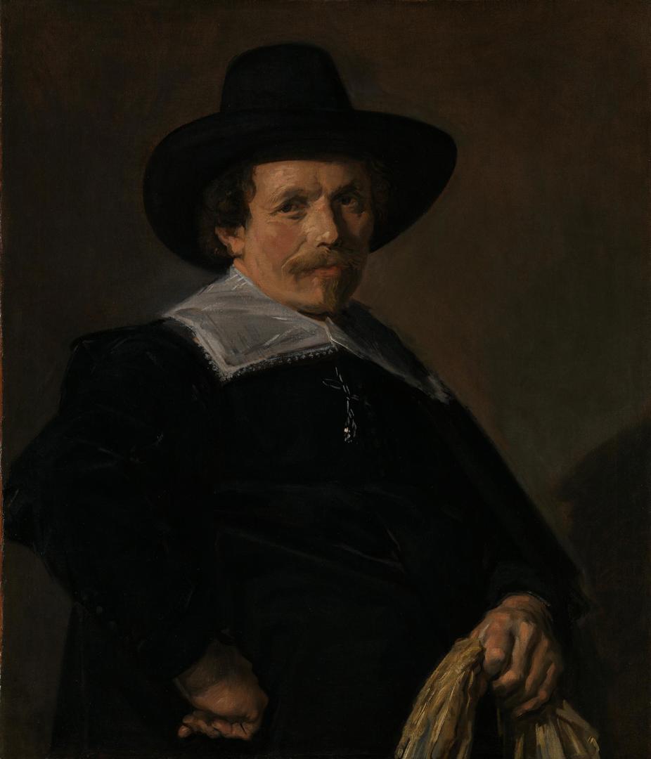 Portrait of a Man holding Gloves by Frans Hals