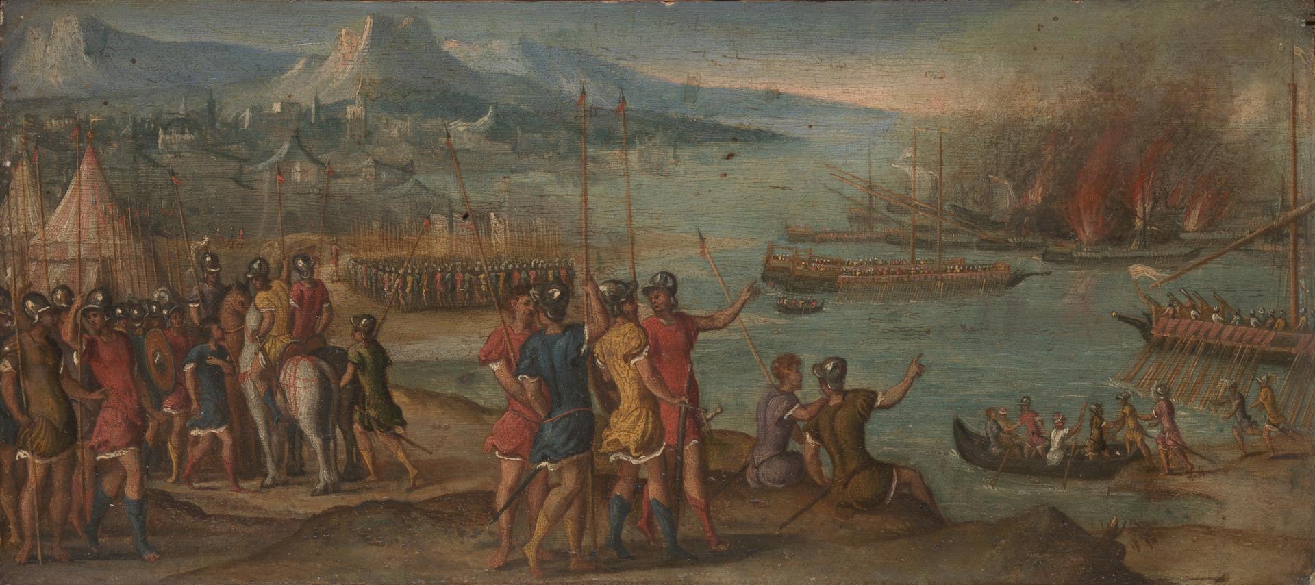A Naval Battle by Italian, Venetian