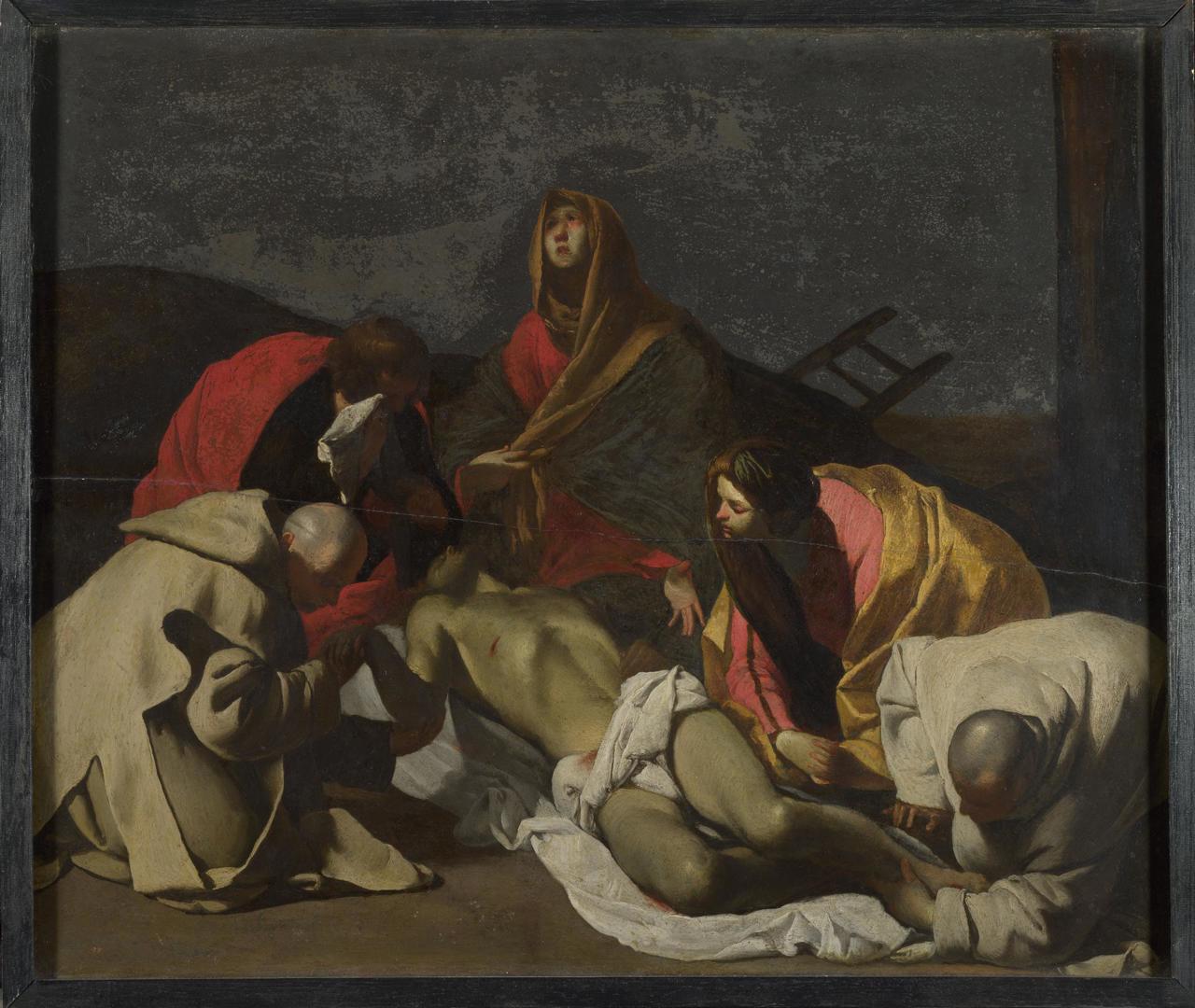 Monks and Holy Women mourning over the Dead Christ by After Massimo Stanzione