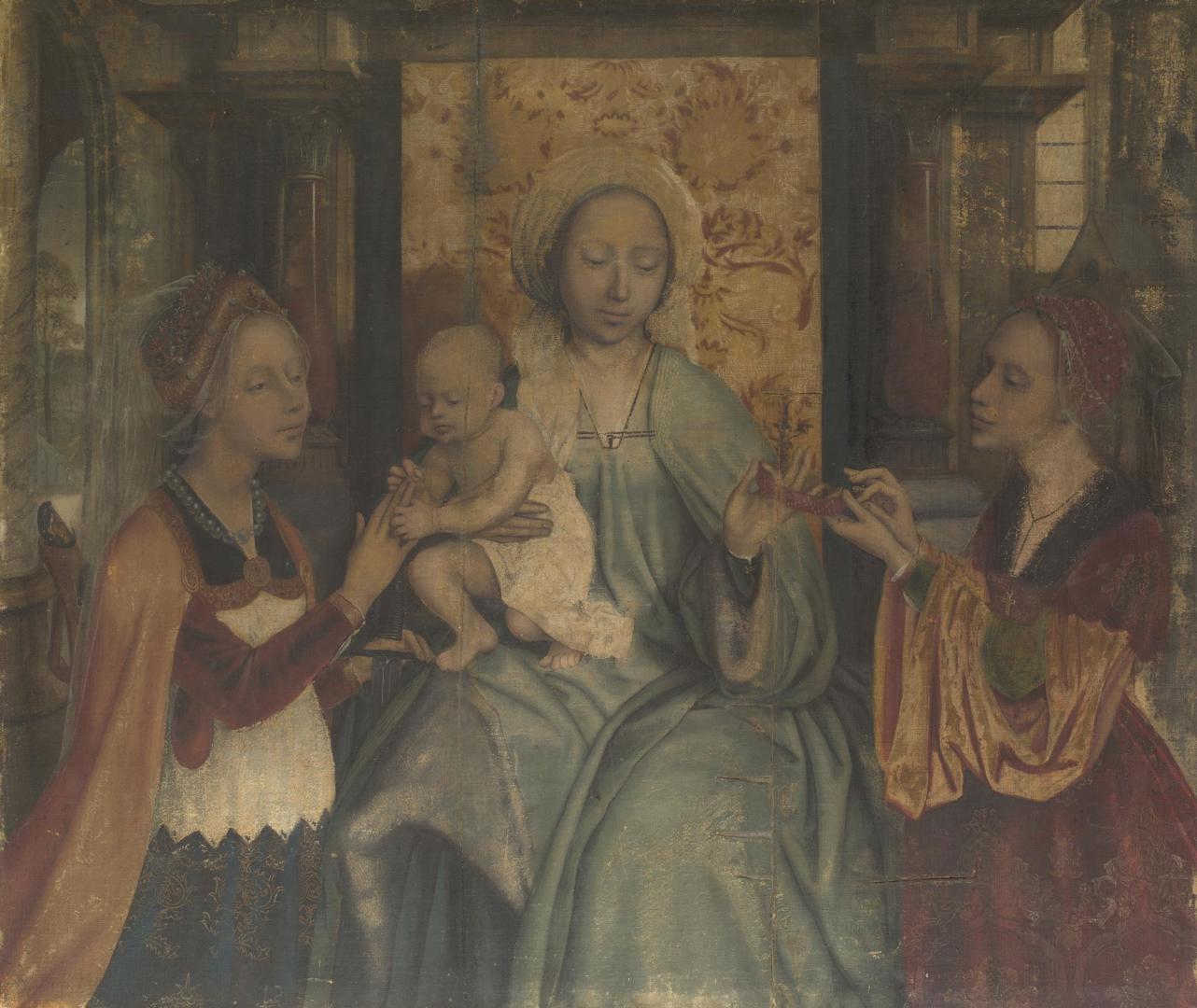 The Virgin and Child with Saints Catherine and Barbara by Quinten Massys