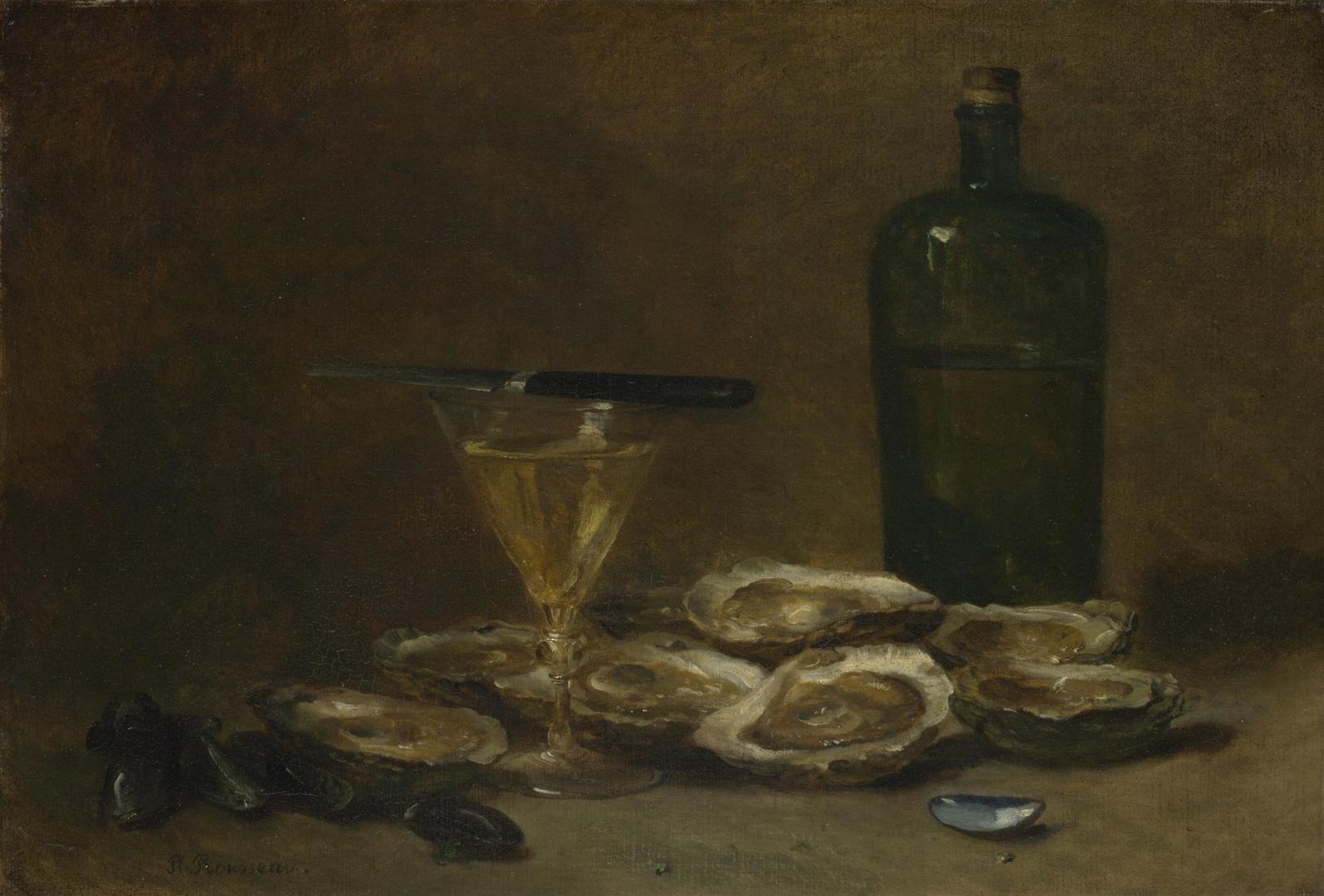 Still Life with Oysters by Philippe Rousseau
