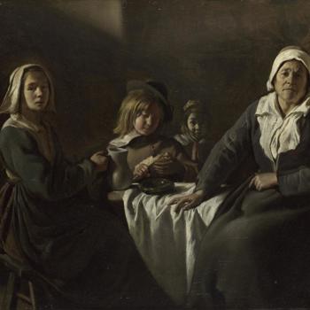 Four Figures at a Table