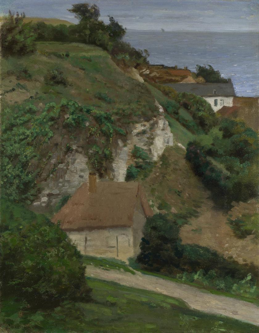 House on the cliffs near Fécamp by Antoine Chintreuil