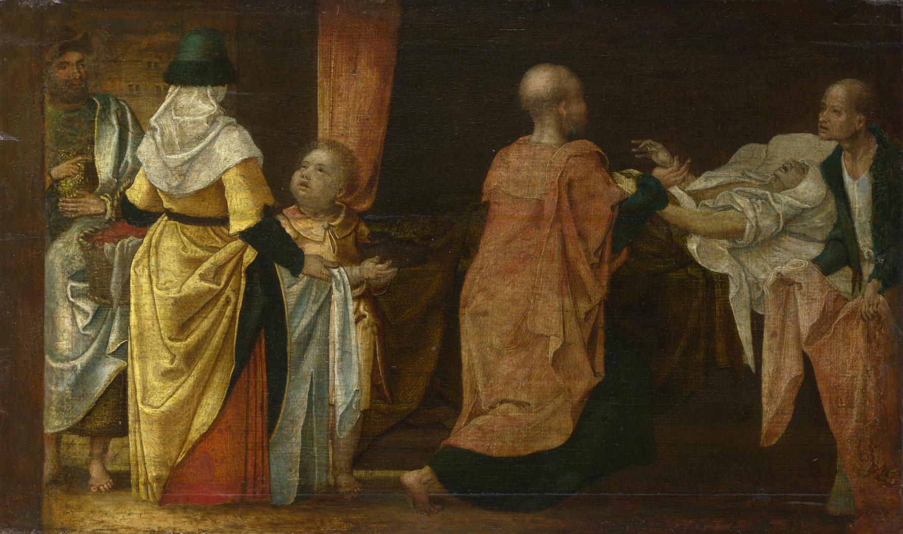 The Raising of Tabitha by Attributed to The Brunswick Monogrammist