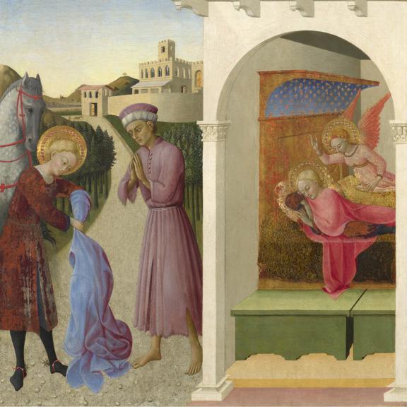 Saint Francis and the Poor Knight, and Francis's Vision