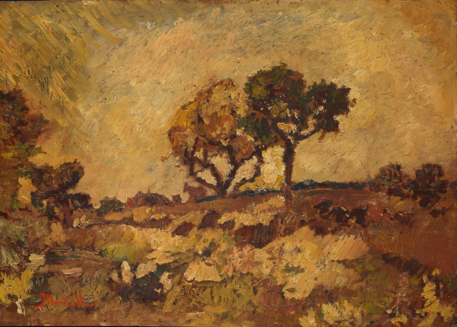 Sunset by Adolphe Monticelli