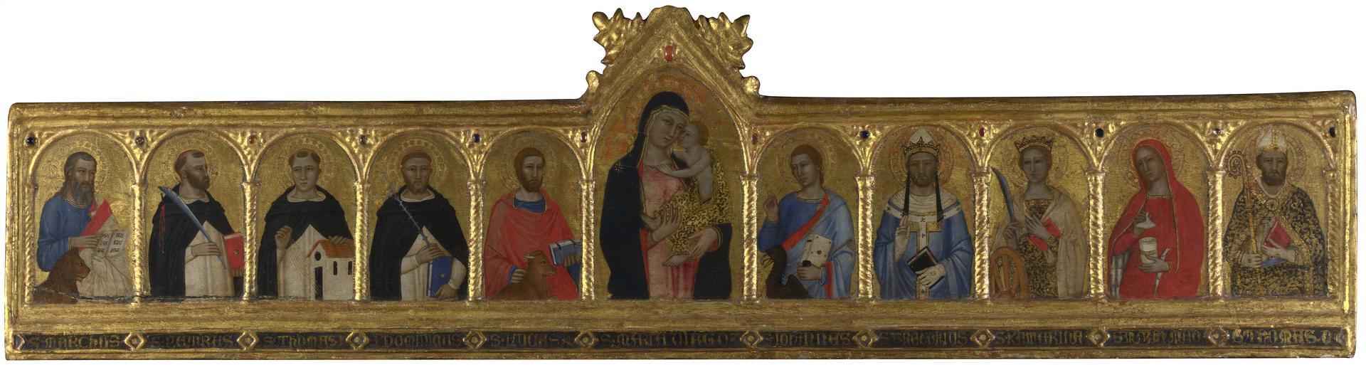 The Virgin and Child with Ten Saints by Andrea di Bonaiuto da Firenze