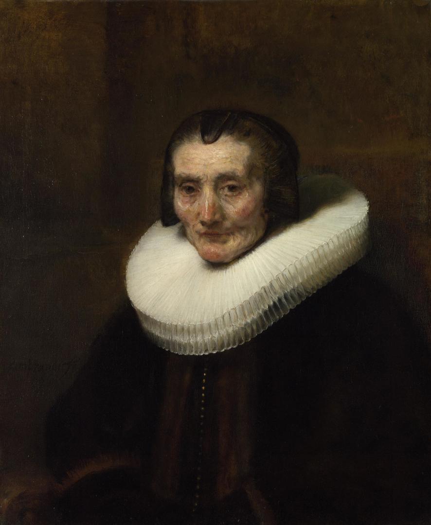 Portrait of Margaretha de Geer, Wife of Jacob Trip by Probably by Rembrandt