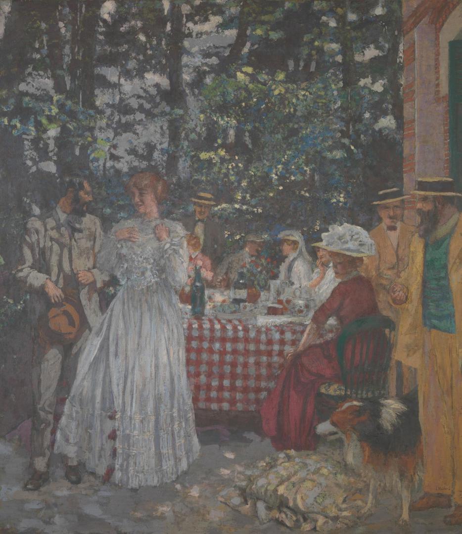 La Terrasse at Vasouy, The Lunch by Edouard Vuillard