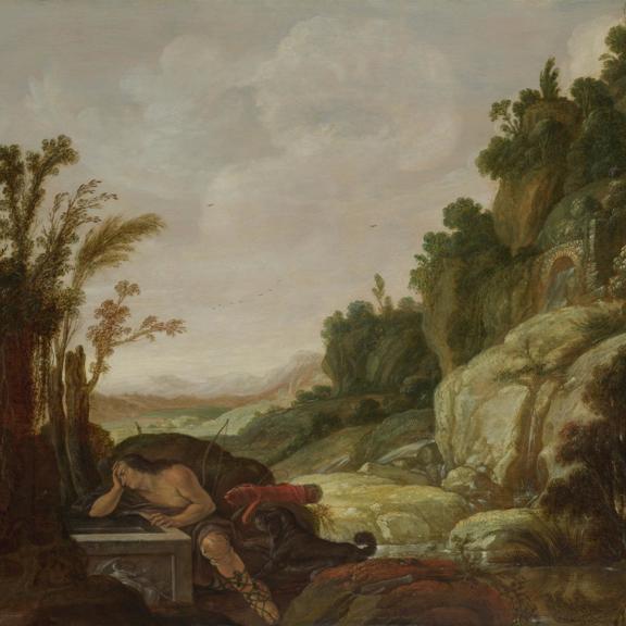 Mountain Landscape with Narcissus