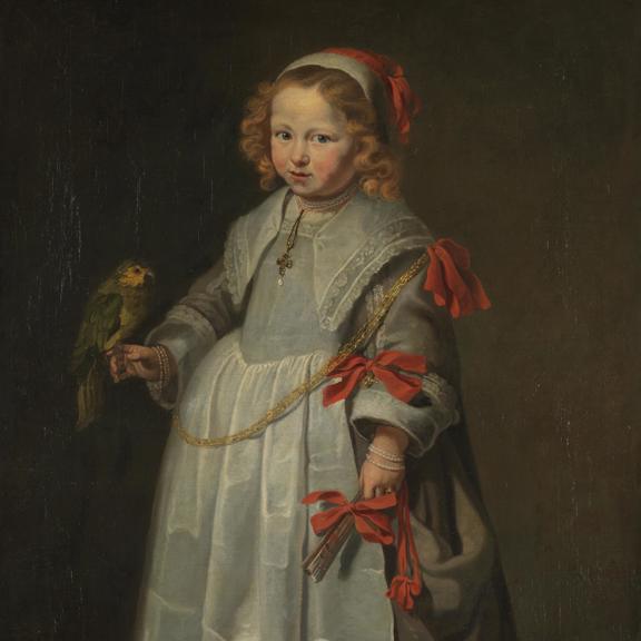 Portrait of a Girl with a Parrot