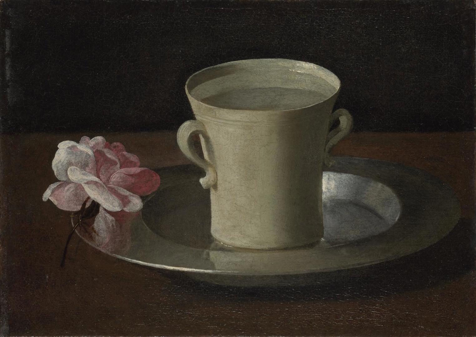A Cup of Water and a Rose by Francisco de Zurbarán