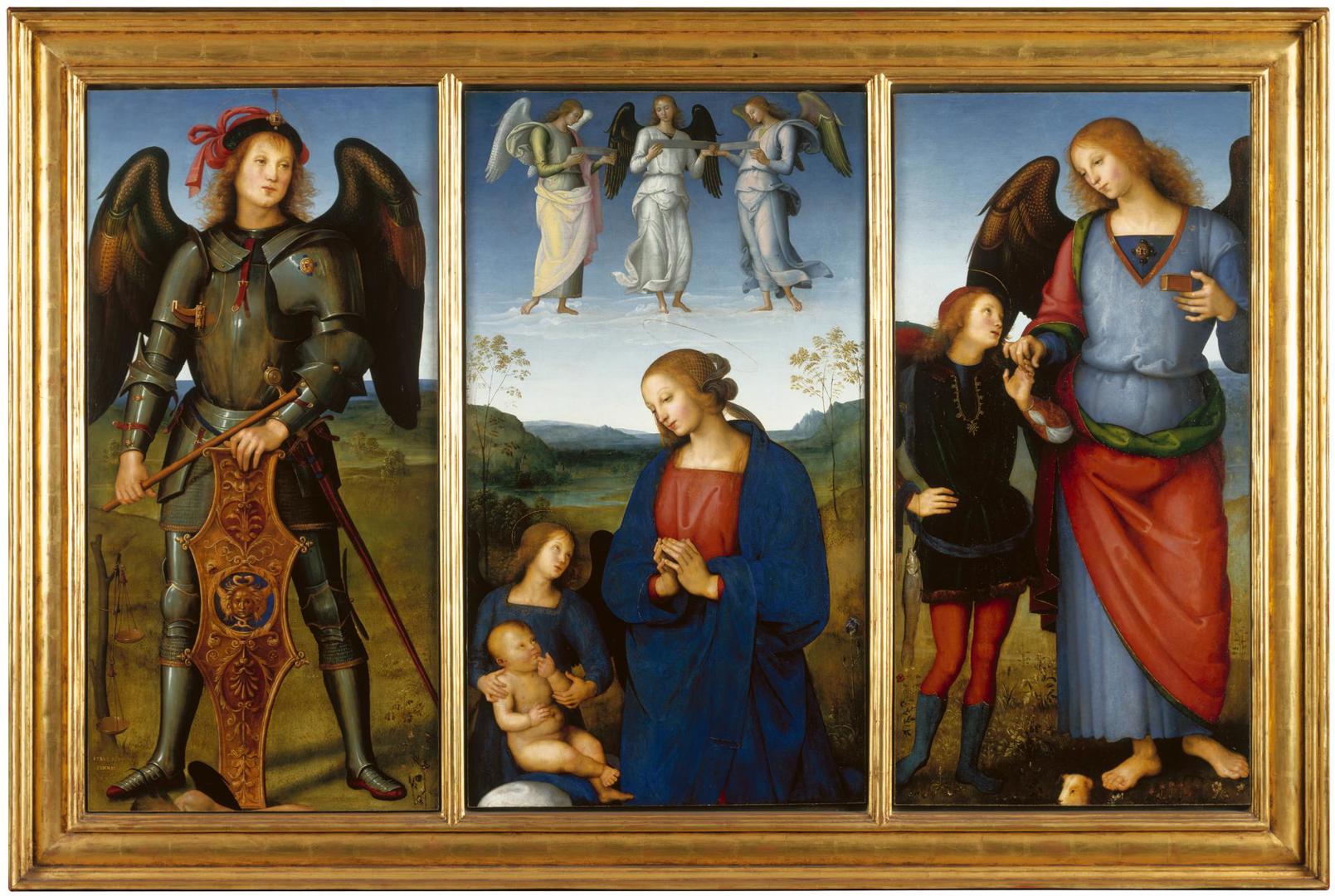 Three Panels from an Altarpiece, Certosa by Pietro Perugino