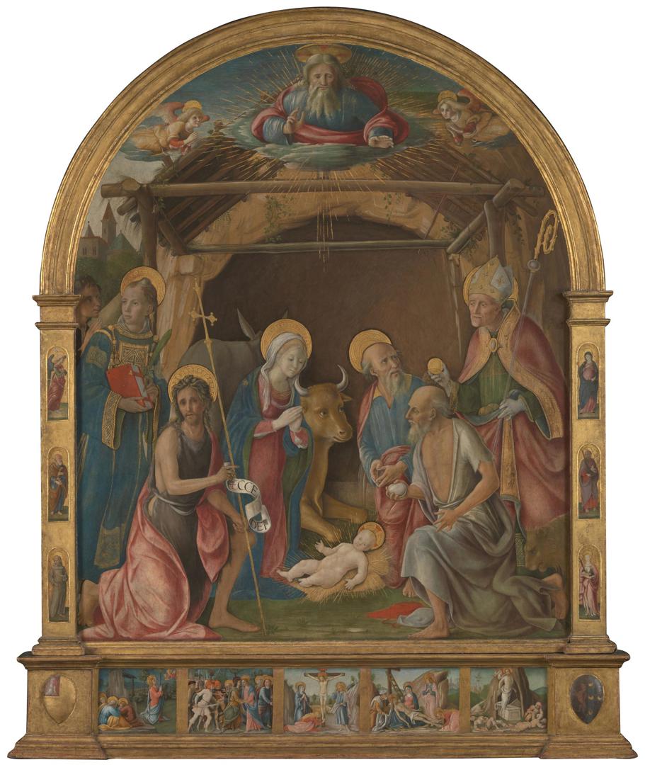 The Nativity with Saints Altarpiece by Pietro Orioli
