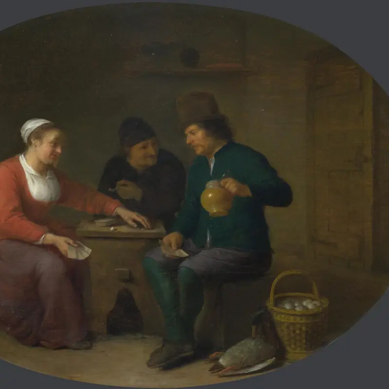 A Woman playing Cards with Two Peasants
