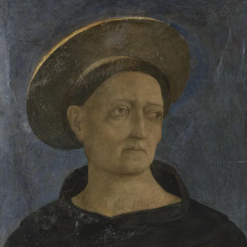 Head of a Tonsured, Beardless Saint