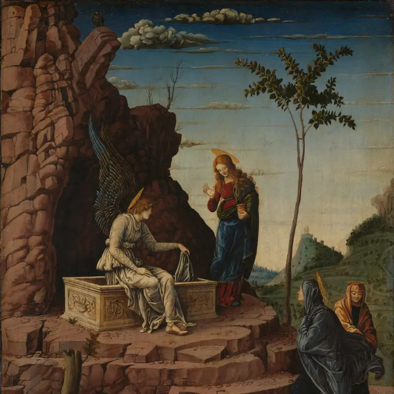 The Maries at the Sepulchre