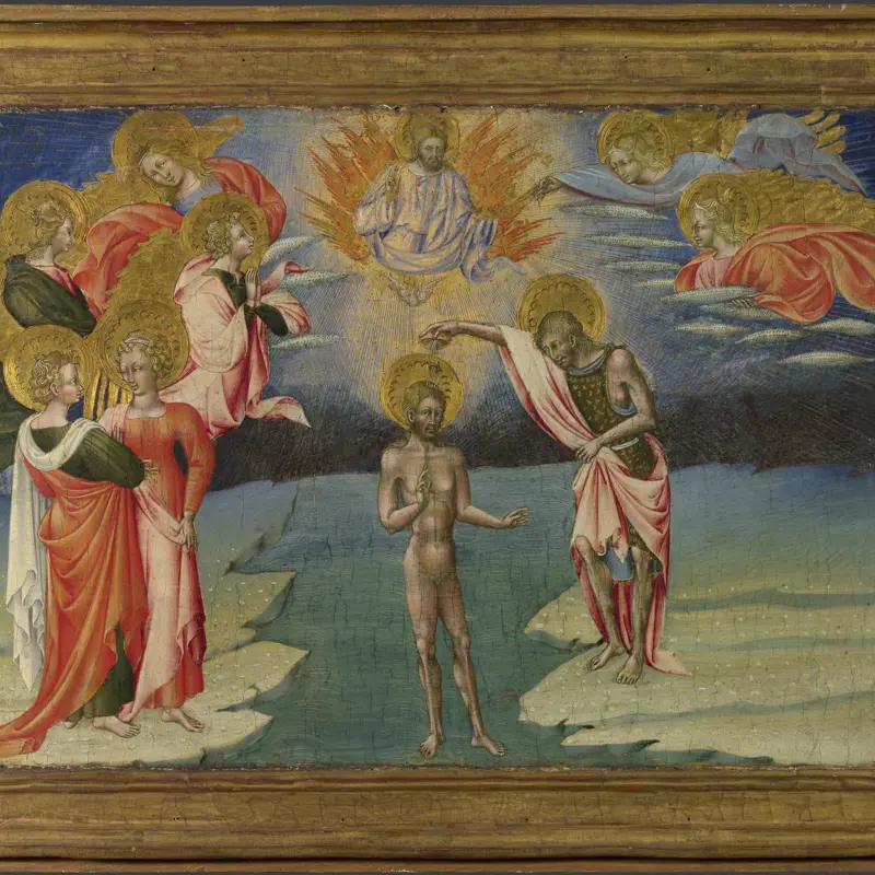 The Baptism of Christ: Predella Panel