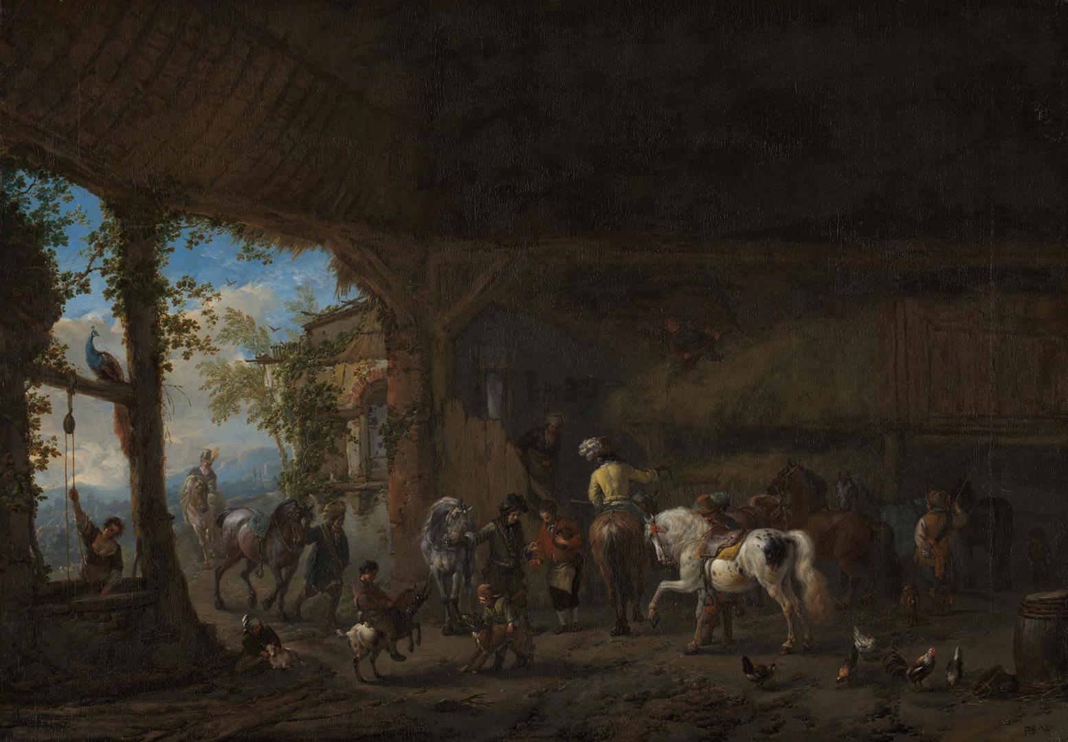 The Interior of a Stable by Philips Wouwerman