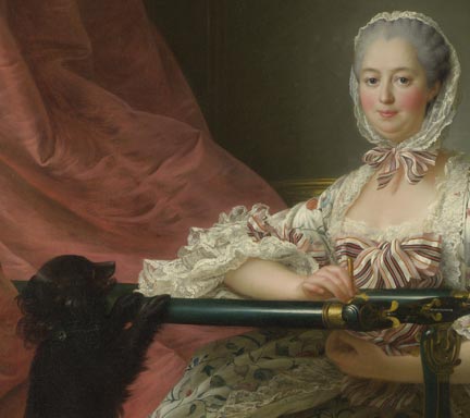 Detail from Drouais, 'Madame de Pompadour at her Tambour Frame', 1763-4