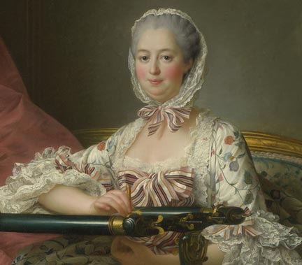 Detail from Drouais, 'Madame de Pompadour at her Tambour Frame', 1763-4