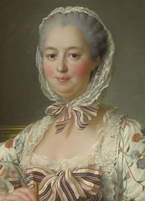 Detail from Drouais, 'Madame de Pompadour at her Tambour Frame', 1763-4