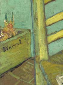 Detail from Van Gogh, 'Van Gogh's Chair', 1888